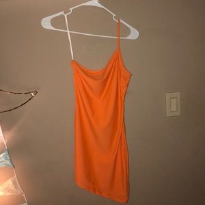 Neon Orange body con one strap size S